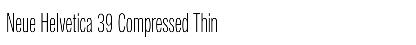Neue Helvetica 39 Compressed Thin image